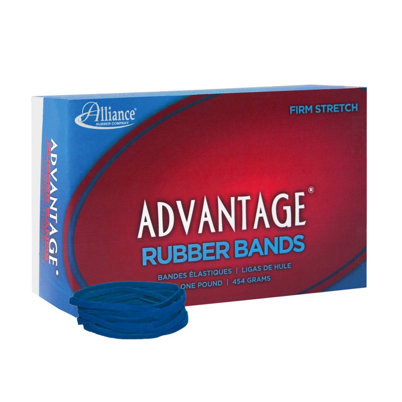 Alliance Rubber 54325 Advantage Rubber Bands Size #32, 1 lb Box Contains Approx. 675 Bands (3" x 1/8", Blue) - Image 2